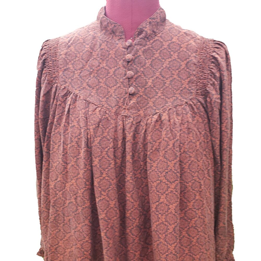 No. 6 Rust Patterned Dress - Picture 2 of 8